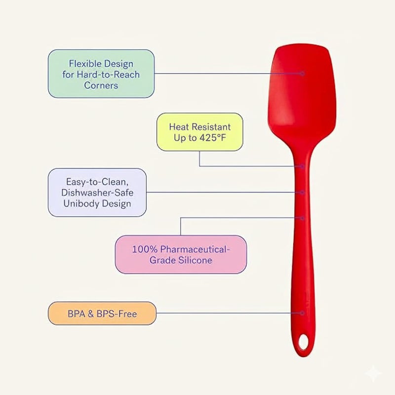 GIR: Get It Right Silicone Spatula Spoonula, Non toxic cooking utensils for Nonstick Cookware, Cooking and Baking - Ultimate - 11IN - Slate - Image 4